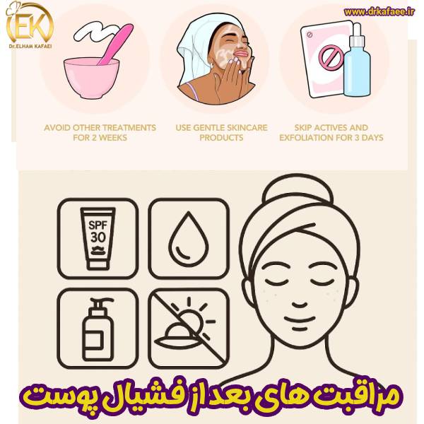 مراقبت های بعد از فشیال پوست - دکتر الهام کفایی